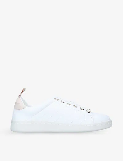 Kg Kurt Geiger Liza Quilted-panel Low-top Trainers In White