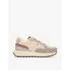 Kg Kurt Geiger Womens Louisa Logo-hardware Faux-shearling Low-top Trainers Taupe Comb In Taupe Comb