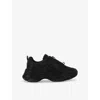 Kg Kurt Geiger Womens Luster Crystal-embellished Woven Low-top Trainers Blac In Black