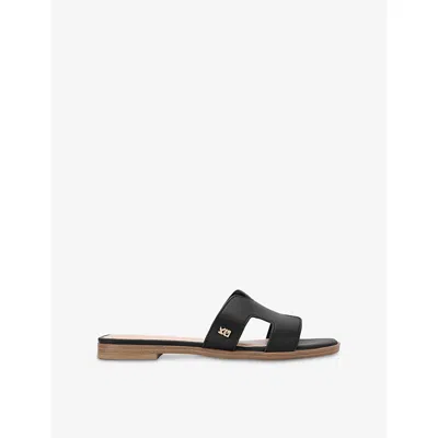 Kg Kurt Geiger Womens  Raven Faux-leather Flat Sandals