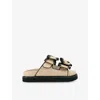 Kg Kurt Geiger Womens Robbie Bow-embellished Raffia Sandals Beige Oth In Beige Oth