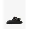 Kg Kurt Geiger Womens  Robbie Bow-embellished Raffia Sandals In Black/comb