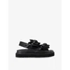 Kg Kurt Geiger Womens Rochelle Bow-embellished Faux-leather Sandals Blac In Black