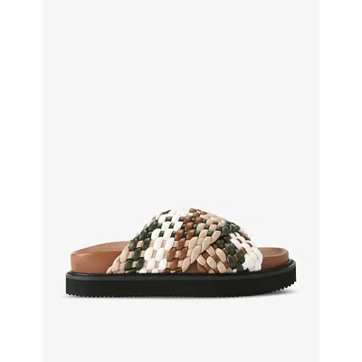 Kg Kurt Geiger Womens  Rosella Braided Faux-leather Platform Sandals In Mult/other