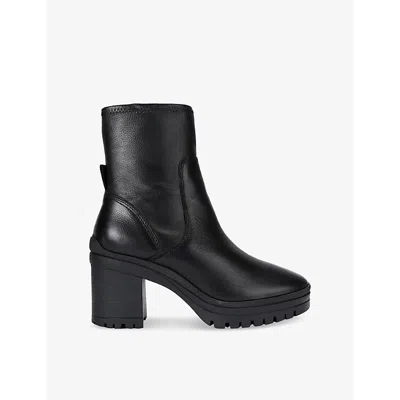 Kg Kurt Geiger Womens Serin 65 Sock Leather Ankle Boots Blac In Black
