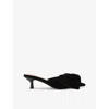 Kg Kurt Geiger Womens  Sophia Bow-embellished Heeled Velvet Mules In Black