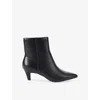 Kg Kurt Geiger Womens Tansy Leather Heeled Ankle Boots Black Eur 36 / 3 Uk In Black