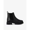 Kg Kurt Geiger Womens  Teddy Pull-tab Leather Chelsea Boots In Black