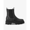 Kg Kurt Geiger Womens Trekker Ankle-length Faux-leather Chelsea Boots Blac In Black
