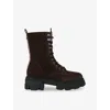 Kg Kurt Geiger Womens Brown Trekker Faux-leather Ankle Boots Eur 39 / 6 Uk In Brown