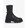 Kg Kurt Geiger Womens Black Trekker Sock2 Ankle-length Faux-leather Boots In Black
