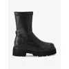 Kg Kurt Geiger Womens Black Trick Sock Faux-leather Ankle Boots In Black