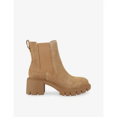 Kg Kurt Geiger Womens Camel True Heeled Suede Ankle Boots Eur 39 / 6 Uk In Brown
