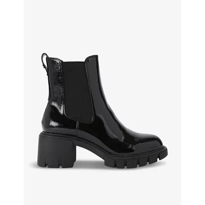 Kg Kurt Geiger Womens Black True Patent Faux-leather Heeled Ankle Boots