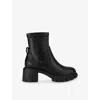Kg Kurt Geiger Womens Black True Sock Faux-leather Ankle Boots Eur 37 / 4 Uk In Black