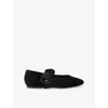 Kg Kurt Geiger Womens Blk/other Master2 Velvet Ballet Flats Eur 38/5 Uk In Black