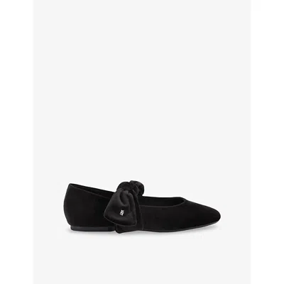 Kg Kurt Geiger Womens Blk/other Master2 Velvet Ballet Flats Eur 38/5 Uk In Black