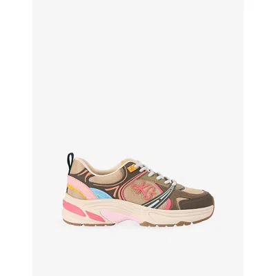 Kg Kurt Geiger Womens Mult/other Lexie Mesh Trainers Eur 38/5 Uk In Multi
