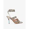 Kg Kurt Geiger Womens  Selected Multi-strap Heeled Faux-leather Sandals In Mult/other