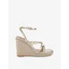 Kg Kurt Geiger Womens  Peyton Faux-leather Wedge Sandals