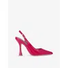 Kg Kurt Geiger Womens Pink Comb Aria Faux-leather Slingback Courts Eur 39 / 6 Uk