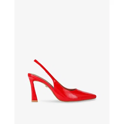 Kg Kurt Geiger Womens Red Sweetie Faux-leather Slingback Courts Eur 37 / 4 Uk