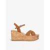 Kg Kurt Geiger Womens Tan Rosalyn Suedette Wedge Sandals In Tan