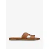 Kg Kurt Geiger Womens Tan Rose Twist-strap Faux-leather Sandals In Tan