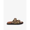 Kg Kurt Geiger Womens  Posie Leather Sandals In Tan Comb