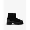 Kg Kurt Geiger Womens Black Trick Warm Logo-embossed Faux-suede Ankle Boots In Black