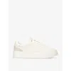 Kg Kurt Geiger Womens White Lovie Branded-hardware Faux-leather Low-top Trainers In White