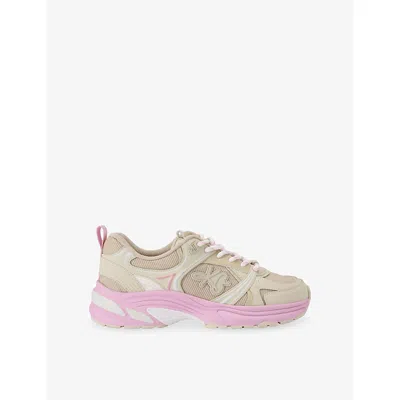 Kg Kurt Geiger Womens White/comb Lexie Mesh Trainers Eur 39 / 6 Uk In Multi