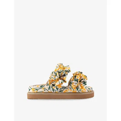 Kg Kurt Geiger Womens White/oth Sunshine Woven Sandals Eur 37 / 4 Uk In Multi