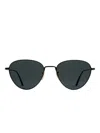 Khaite 0ov1357s Round-frame Sunglasses In Black