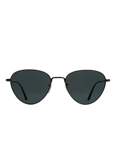 Khaite 0ov1357s Round-frame Sunglasses In Black