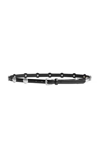 Khaite 15mm Silver Benny Belt With Studs In Black
