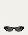 Khaite 1961c Acetate Cat-eye Sunglasses In Black