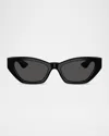 Khaite 1961c Acetate Cat-eye Sunglasses In Black