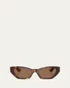 Khaite 1961c Acetate Cat-eye Sunglasses In Brown