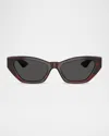 Khaite 1961c Acetate Cat-eye Sunglasses In Grey