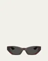Khaite 1961c Acetate Cat-eye Sunglasses In Grey