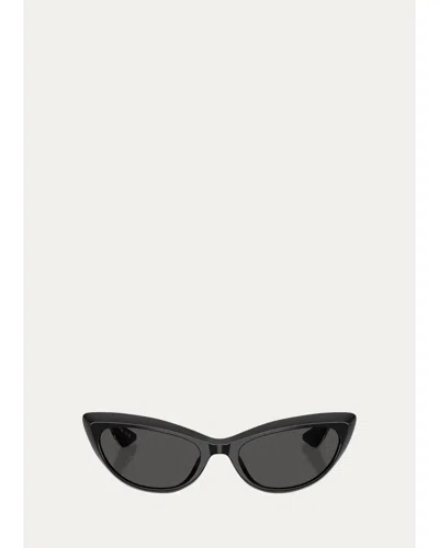Khaite 1963c 53mm Cat-eye Sunglasses In Black