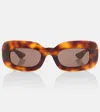 Khaite 1966c Rectangular Sunglasses In Brown