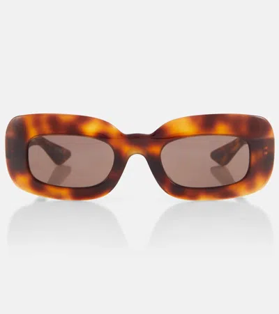 Khaite 1966c Rectangular Sunglasses In Brown