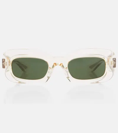 Khaite 1966c Rectangular Sunglasses In White
