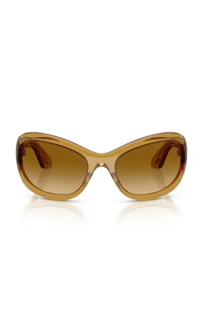 Khaite 1967c Square-frame Acetate Sunglasses In Neutral