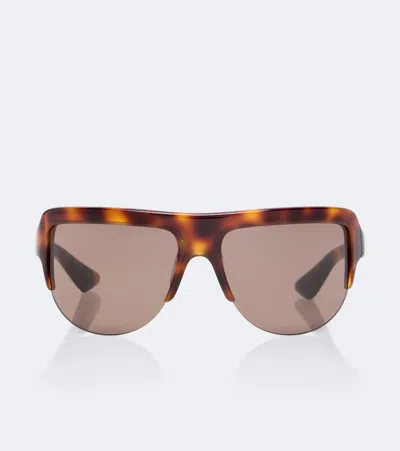 Khaite 1975c Flat-top Sunglasses In Brown