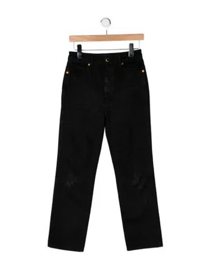 Pre-owned Khaite 2025 Straight Leg Jeans In Black