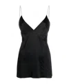 Khaite Deep V-neck Silk Top With Spaghetti Straps In Black