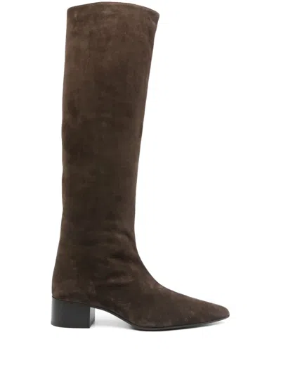 Khaite 40mm Andee Knee Boots In Brown